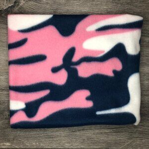 pink navy blue white camo camouflage gaiter neckwarmer fleece Scarf Tube cowl